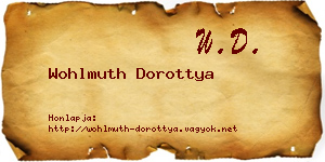 Wohlmuth Dorottya névjegykártya