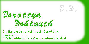 dorottya wohlmuth business card